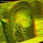 Kopf der Virtuellen Mumie in Rot-Grün-Stereo